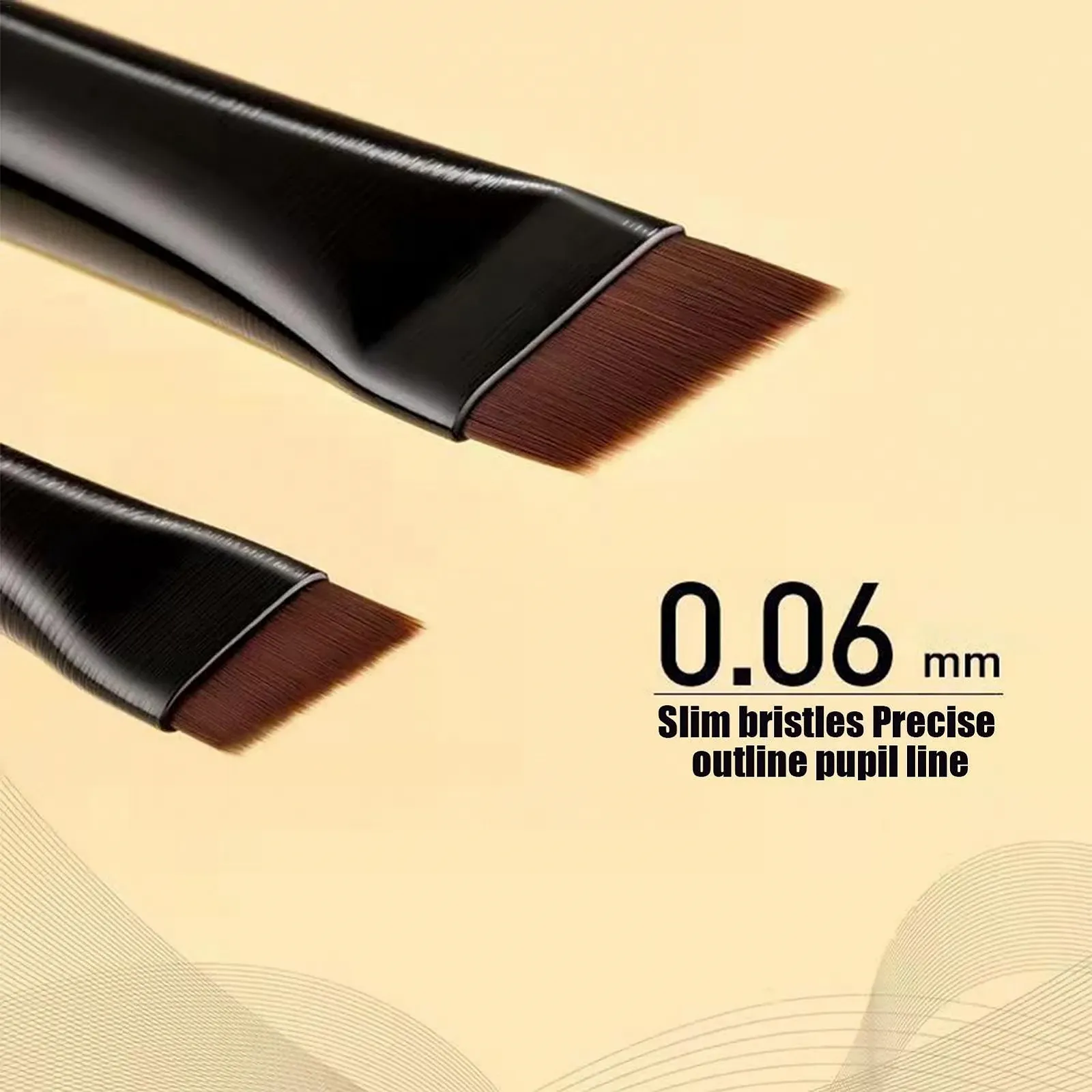 Пензель lyanny Angled Eyebrow Flat Thin Eyeliner Fine Angled для тіней для повік та брів, фото №3