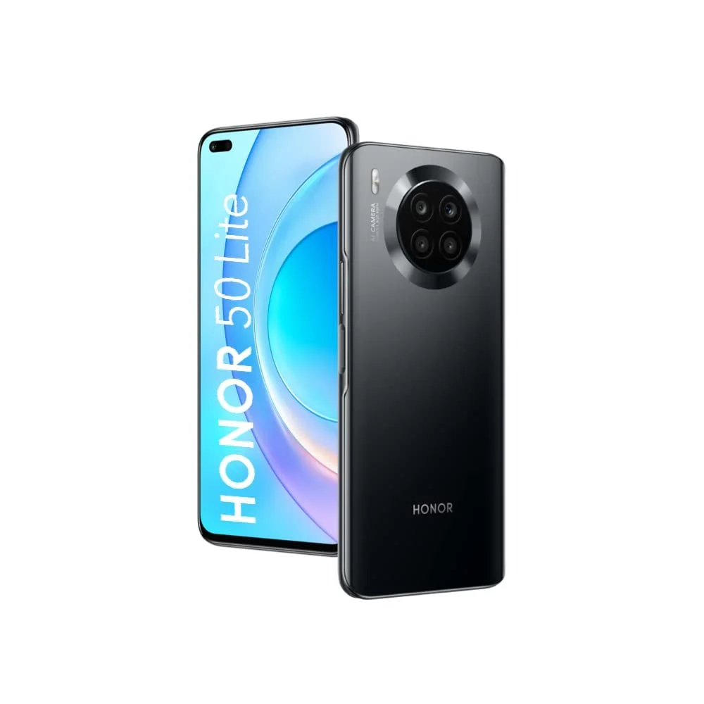 Смартфон HONOR 50 Lite 6.67" FullView 64 МП 66 Вт 6+128 ГБ Dual SIM NFC Midnight Black, фото №1 Смартфон HONOR 50 Lite 6.67" FullView 64 МП 66 Вт 6+128 ГБ Dual SIM NFC Midnight Black, фото №1