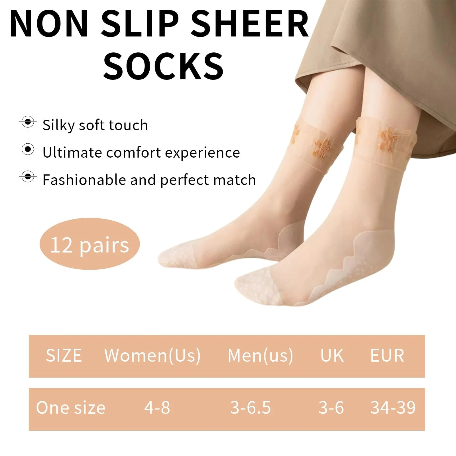 Носки Нейлоновые с рюшами, 12 пар, фото №6 Носки Нейлоновые с рюшами, 12 пар, фото №6