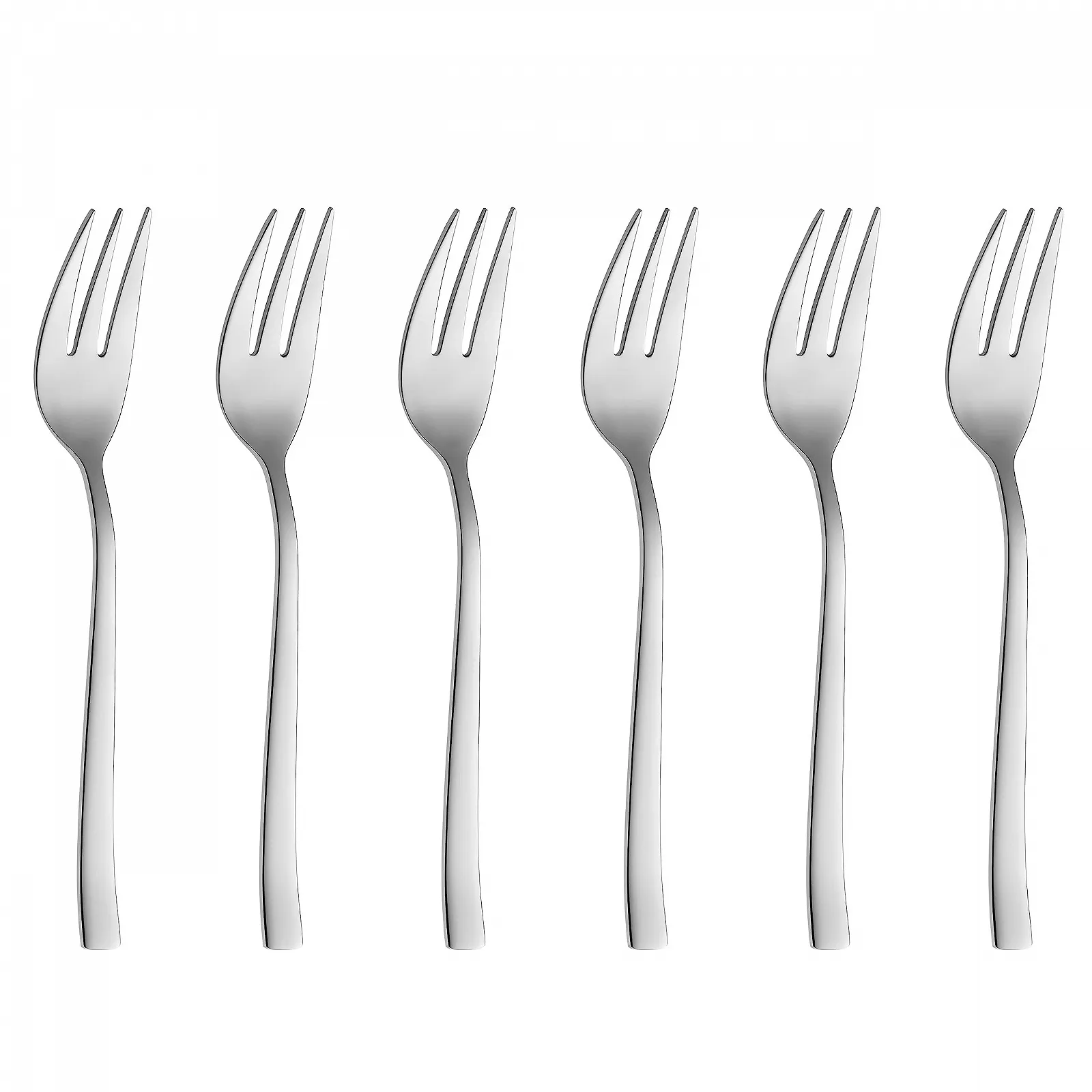 Вилка для торта Gerlach Onda, набір для 6 осіб, маленькі виделки, десертні столові прибори, нержавіюча сталь, глянцеві, набір 6 шт., фото №1 Вилка для торта Gerlach Onda, набір для 6 осіб, маленькі виделки, десертні столові прибори, нержавіюча сталь, глянцеві, набір 6 шт., фото №1