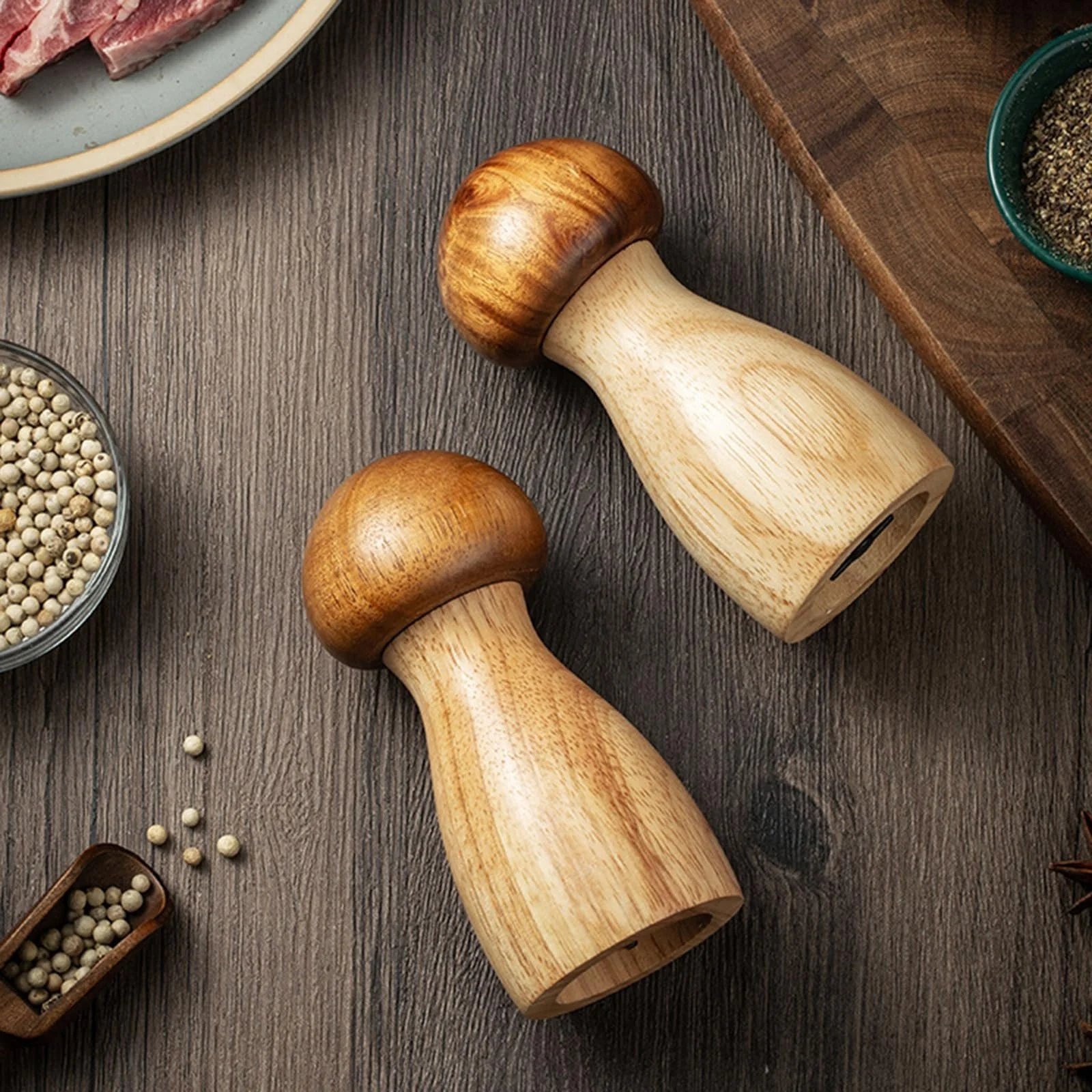 Ручна Дерев'яна Млин Регульована Зернистість Сіль Перець, фото №8