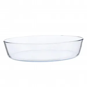 Форма для запікання скляна овальна термостійка прозора - Фото 1