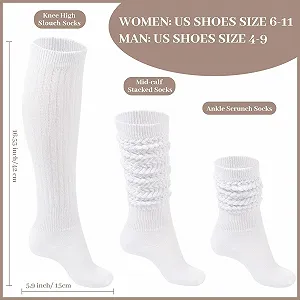 Носки Moon Wood Женские 3 Пары Очень Высокие Вязаные Хлопковые Гольфы Размер обуви 6-10 synthetic.ua - Фото 1