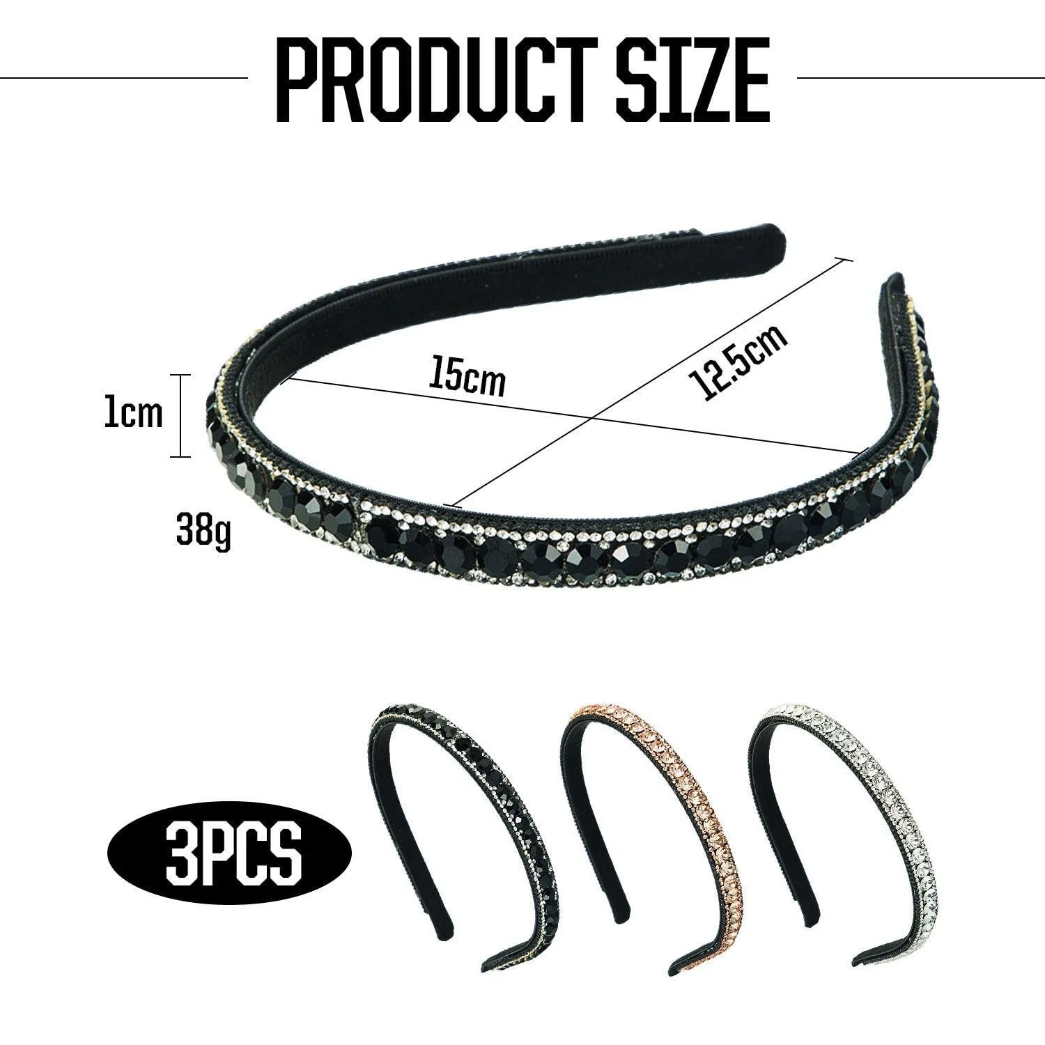 Обруч зі стразами Вода Характеристики Блискучий, фото №2