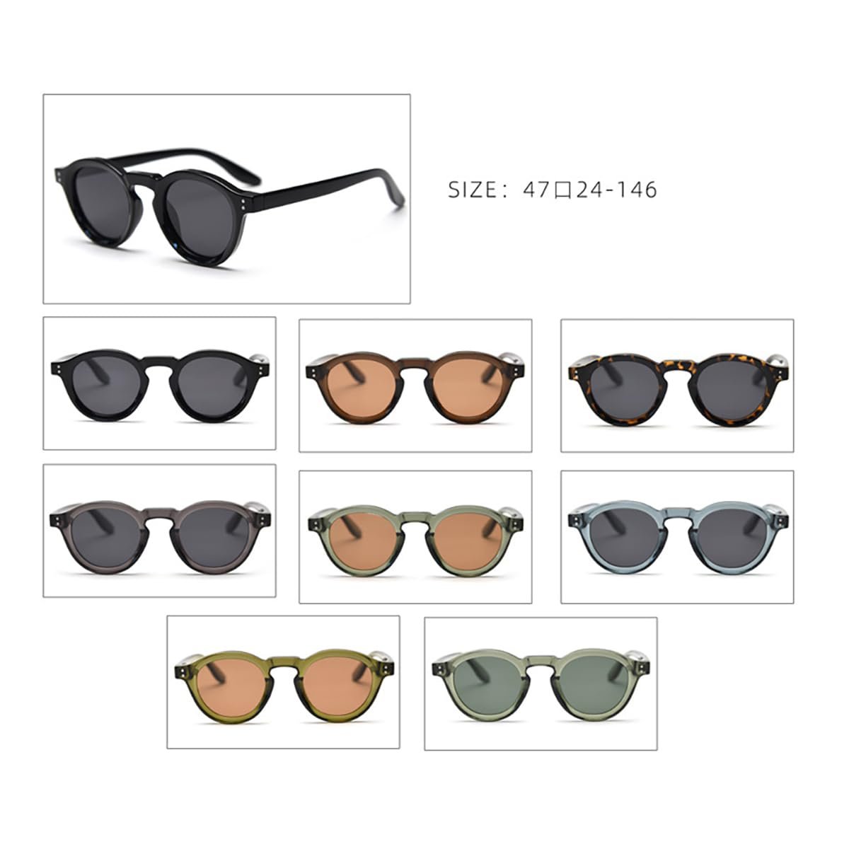 Поляризовані сонцезахисні окуляри Круглі LIGOES для жінок і чоловіків TR90 оправа Ретро UV400, фото №4