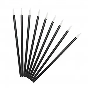 Кисти Loufy для макияжа глаз, 100 шт, одноразовые, с колпачком, желтые synthetic.ua - Фото 1