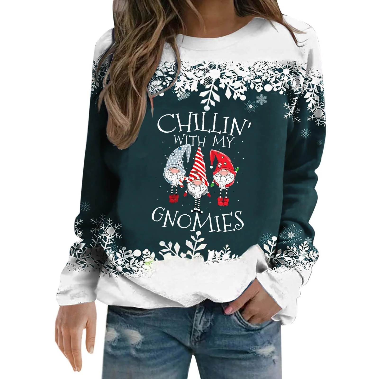 Жіноча Толстовка Generisch Вінтажний Принт Хелловін Костюм, фото №1