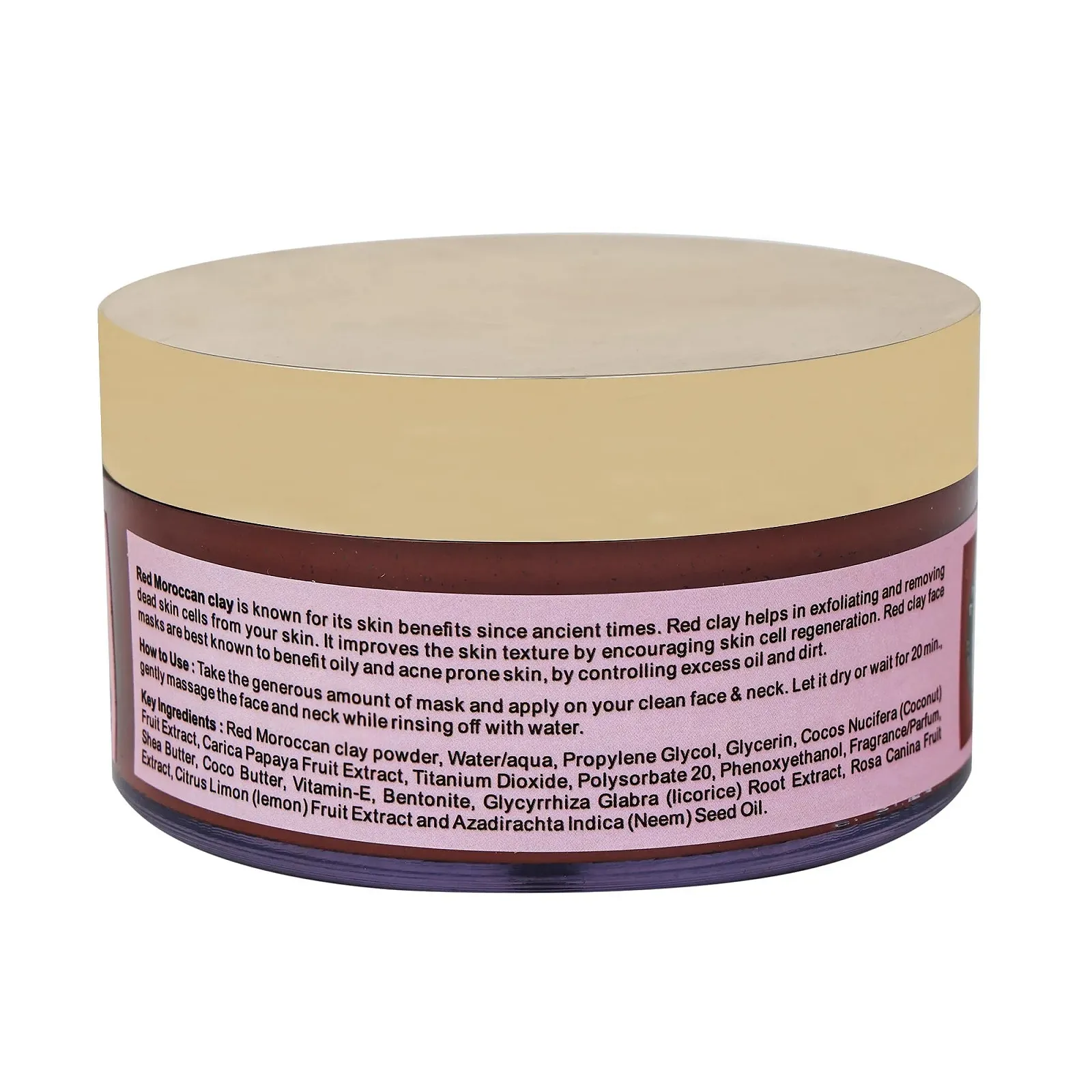 Маска для обличчя AATMANA Red Moroccan Clay, для пружності шкіри, 250 грам, фото №6