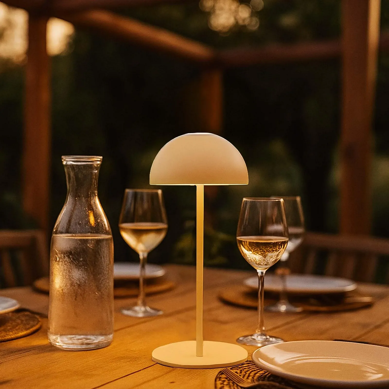 Настільна лампа Ledvion Vita світлодіодна акумуляторна 110 лм IP54 бежева, фото №3