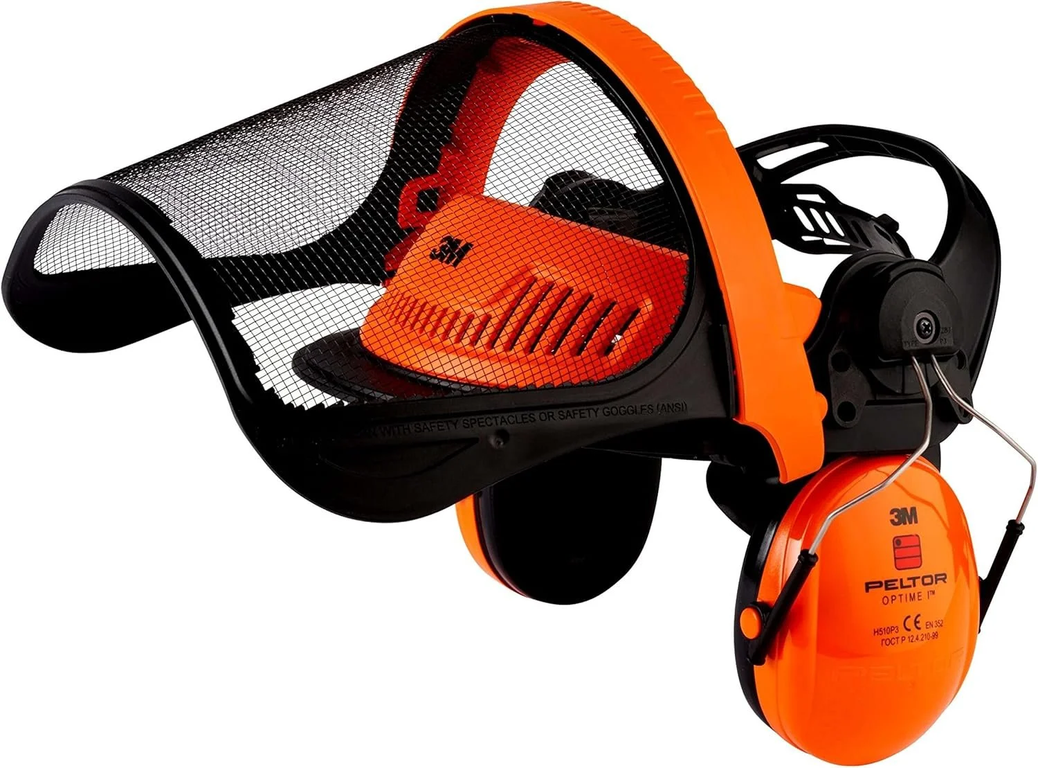 Комплект для захисту вух та обличчя 3M Peltor G5V5CH51 G500 з сітчастим екраном Orange, фото №4