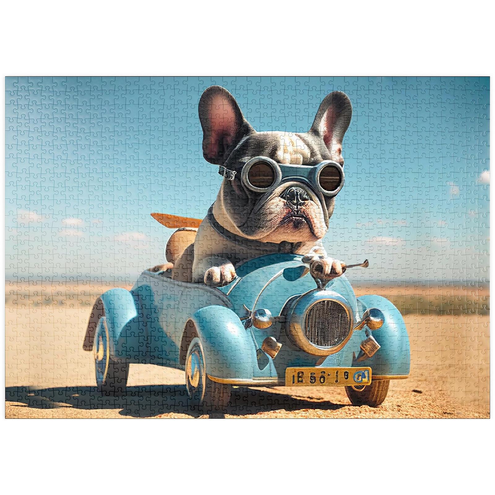 Пазл MyPuzzle Special Collection Starnberger Spiele Funny Bulldog Driving Car 1000 элементов, фото №1