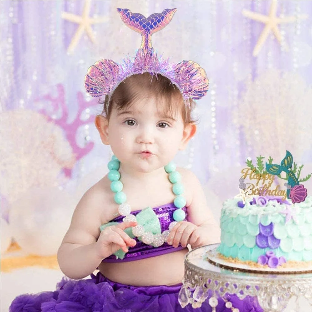 Обруч Русалки (2 шт.) Білий + Фіолетовий, фото №3