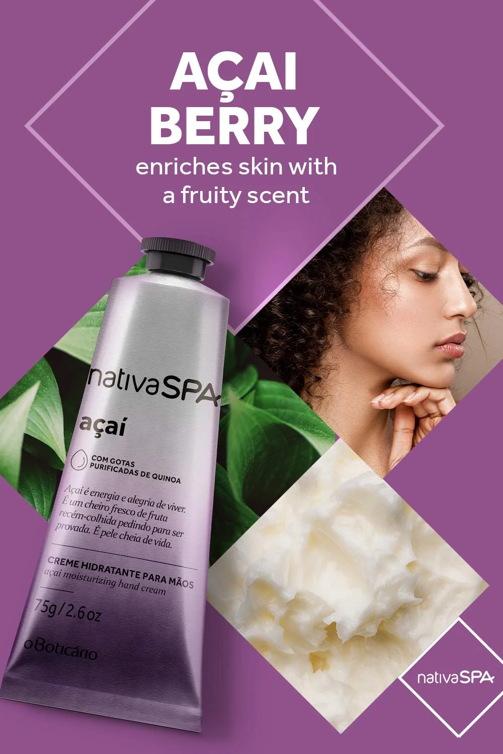 Крем для рук Зволожуючий Nativa Spa Чорниця, фото №3