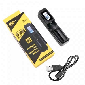 Універсальне зарядне пристрій для акумуляторів HD-8990B, 1x18650/26650/16340/14500 synthetic.ua - Фото 1