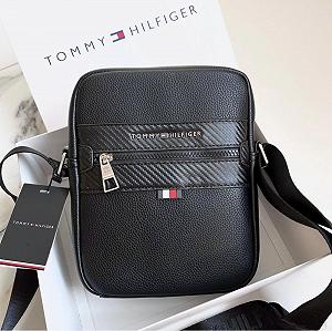 Чоловіча сумка через плече чорна Tommy Hilfiger в подарунковій упаковці Томмі Хілфігер - Фото 1