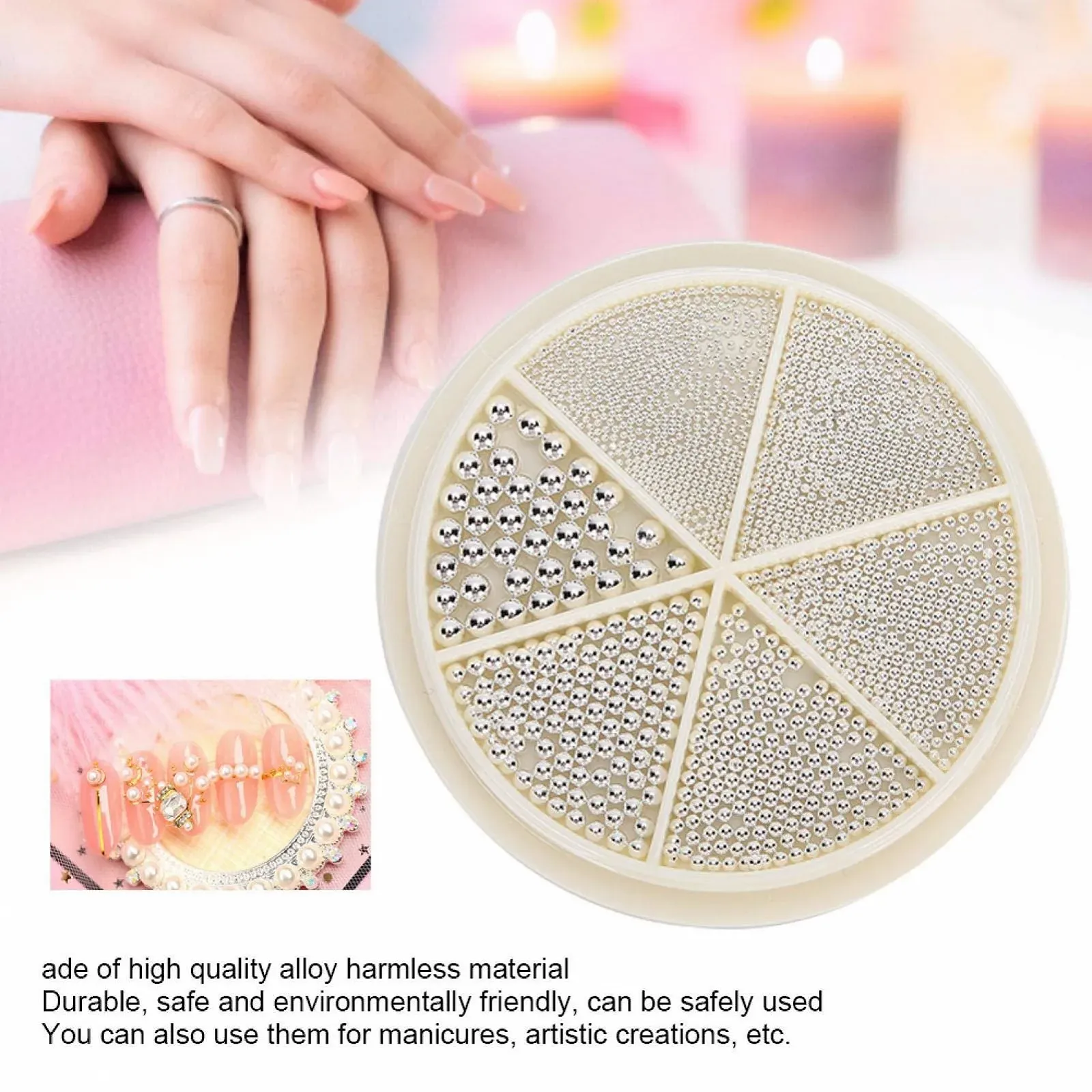 Бісер Аксесуари 6 Сітка Салонний Дизайн Нігтів Міцні Стрази для Домашнього Використання, фото №5