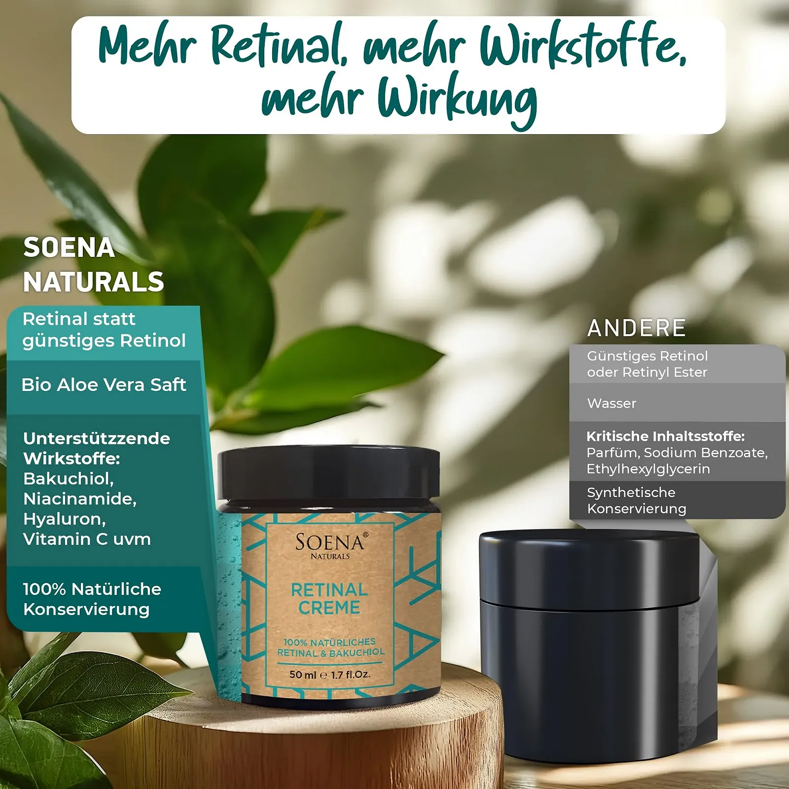 Крем для обличчя Soena Organic Retinol Cream з ретинолом, бакучіолом та гіалуроновою кислотою зволожувальний проти зморщок та акне, фото №6 Крем для обличчя Soena Organic Retinol Cream з ретинолом, бакучіолом та гіалуроновою кислотою зволожувальний проти зморщок та акне, фото №6