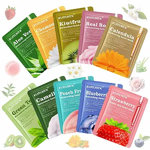 Маска для обличчя KUIRUNRX® Набір 10 шт, Зволожуючі маски для щоденного догляду - Фото 1