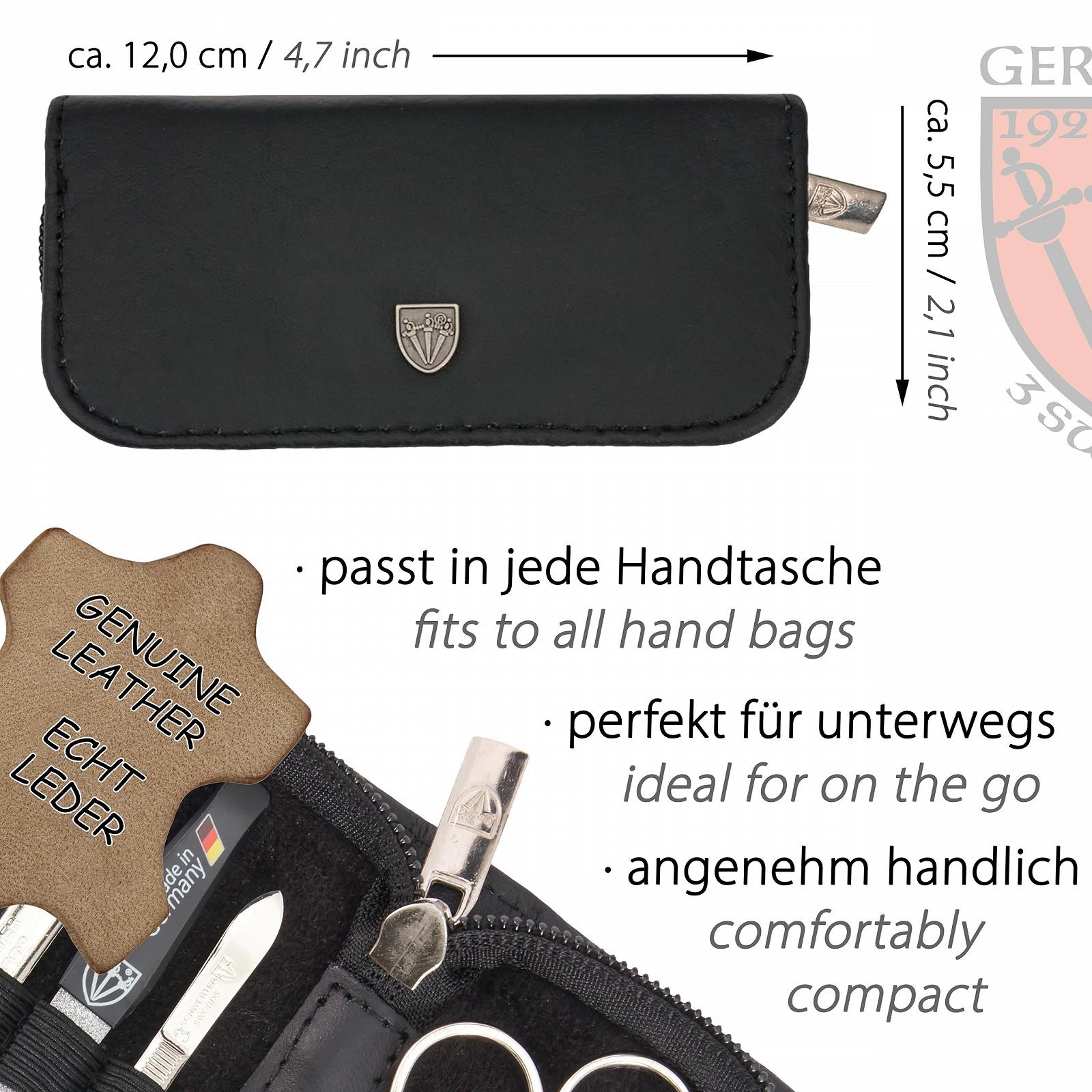 Набір для манікюру DREI SCHWERTER Milano 5 предметів, чорний, фото №4 Набір для манікюру DREI SCHWERTER Milano 5 предметів, чорний, фото №4