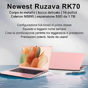 Ноутбук 14" Ruzava RK70 Intel Celeron N5095A RAM 8GB SSD 256GB Windows 11 Алюминиевый корпус synthetic.ua - Фото 1