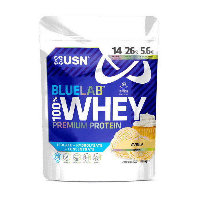 Blue Lab 100 Whey Premium Protein 476 g vanilla, фото №1
