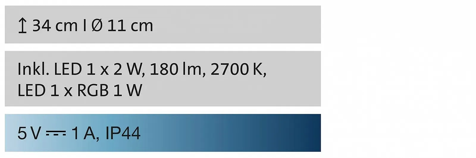 Настільна лампа Cosenza Outdoor Акумуляторна Бездротова USB-C/USB-A 34 см Колір іржі, фото №10