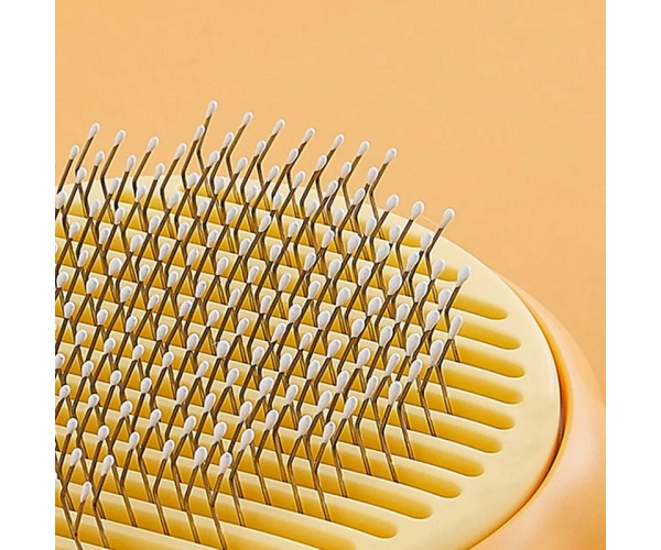 Розчіска для шерсті котів і собак з кнопкою Vailge PGB-A Помаранчево-зелений, фото №5