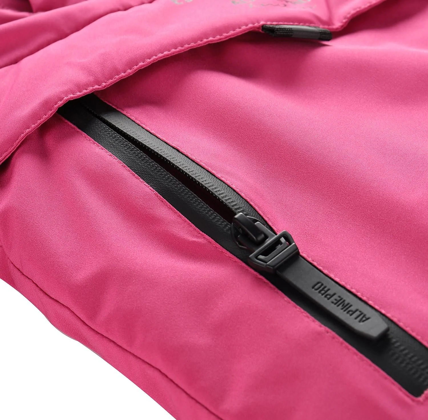 Зимняя куртка Alpine Pro для детей Водонепроницаемая Ветронепроницаемая Дышащая Меховой воротник Светоотражающий капюшон, фото №5