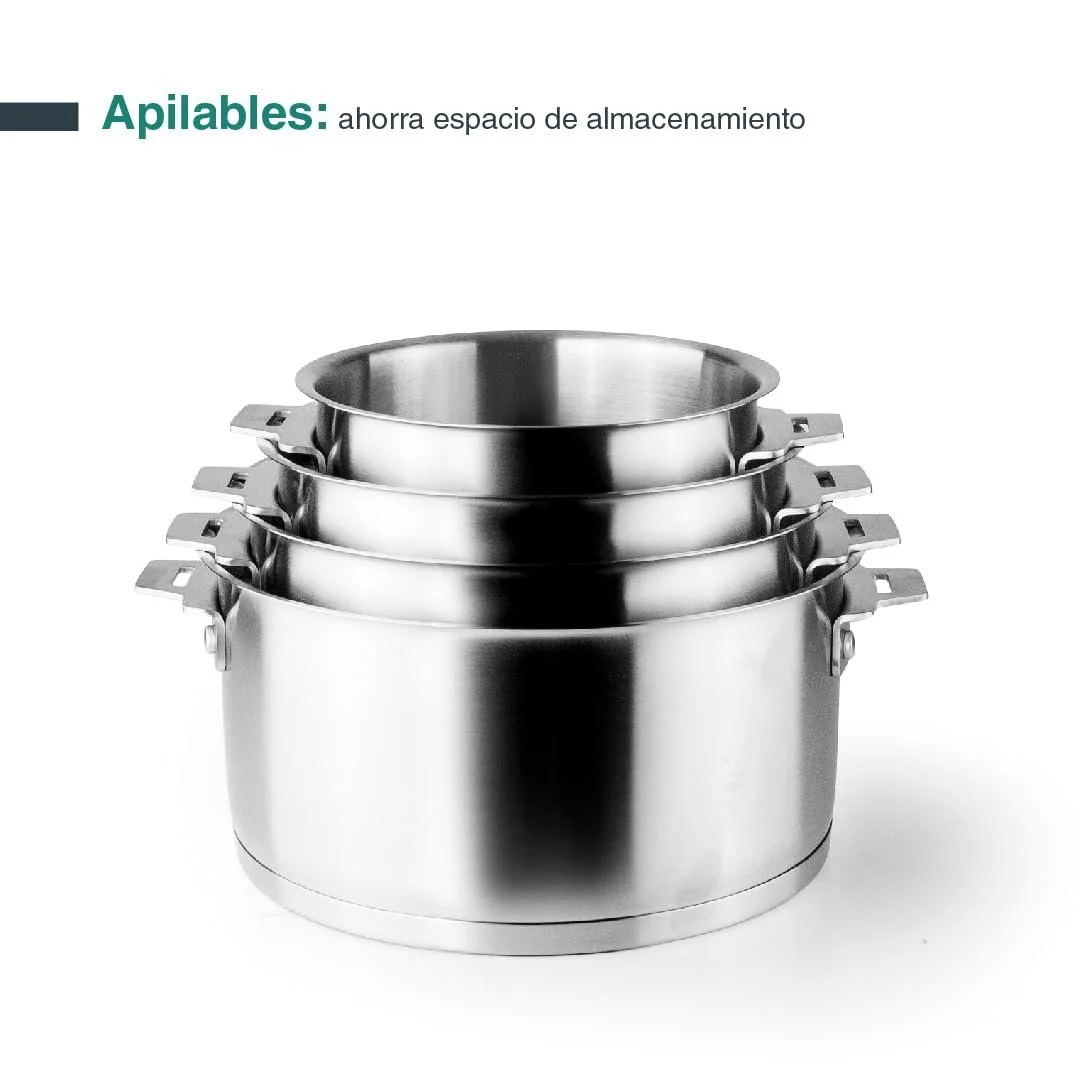 Сотейник Lacor 56614 1 л 18/10 нержавіюча сталь алюміній індукційний 14 см, фото №6