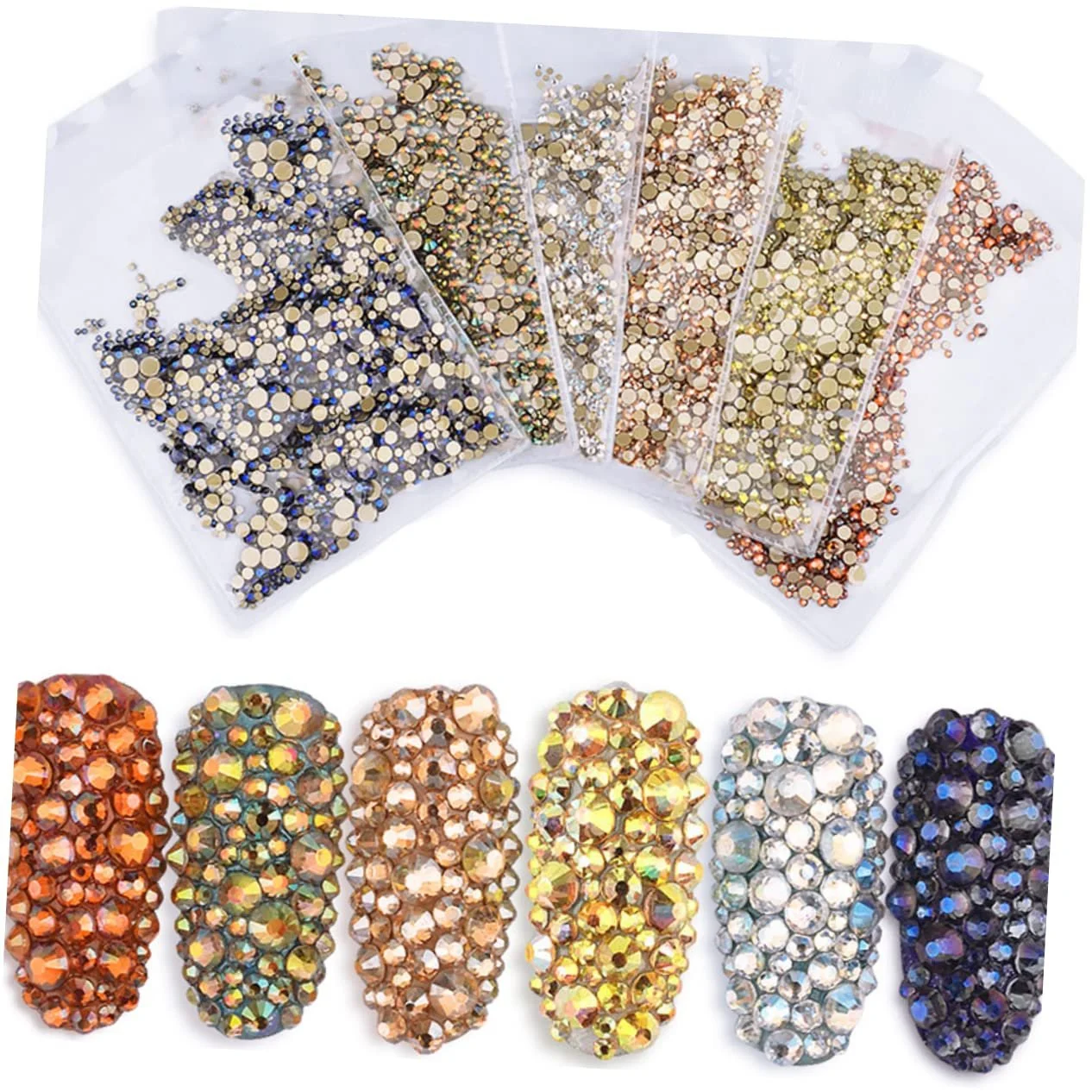 Стрази для нігтів 1440 шт. Аксесуари для манікюру Mix, фото №4