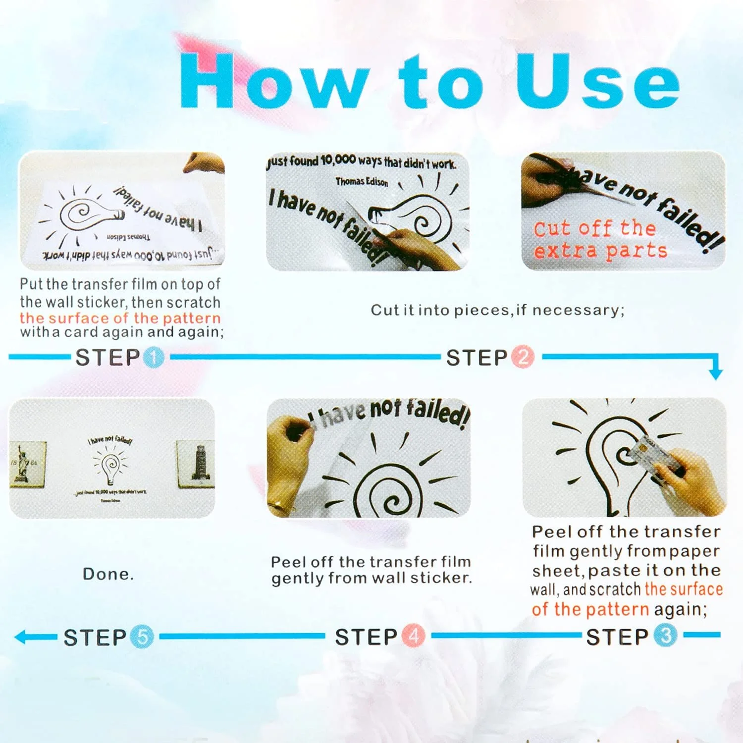 Наклейка на стіну Butterflies Take Time To Be Happy Чорна 36 x 80 см, фото №5