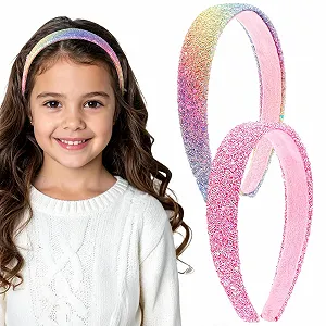 Обруч Блискітки для волосся 2 шт Райдужний synthetic.ua - Фото 1