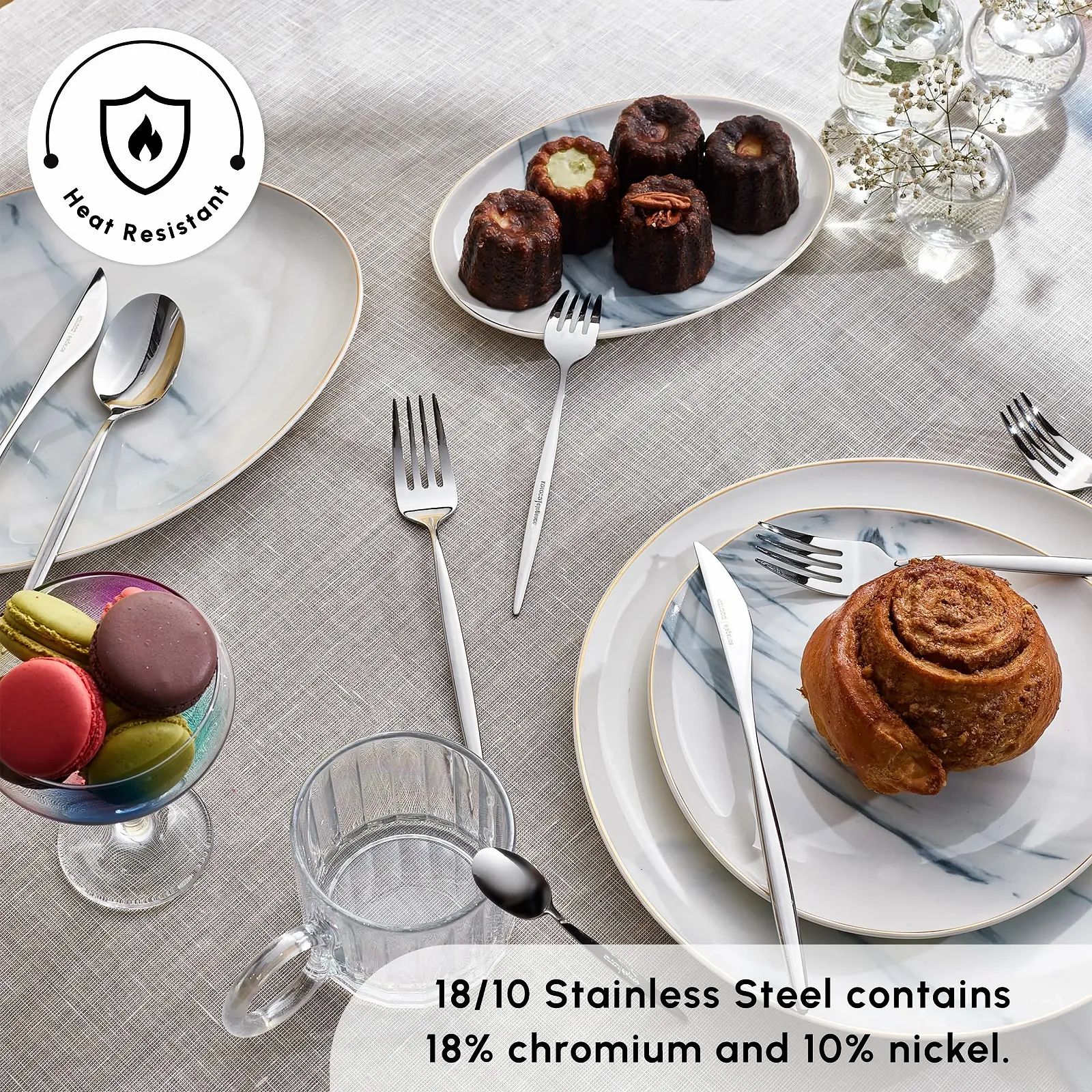 Набор столовых приборов Karaca Lizbon 60 предметов с коробкой, на 12 персон, нержавеющая сталь 18/10, фото №6 Набор столовых приборов Karaca Lizbon 60 предметов с коробкой, на 12 персон, нержавеющая сталь 18/10, фото №6