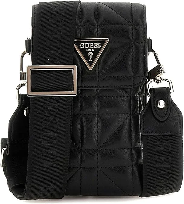 Жіноча сумка для телефону Guess Latona Flap Chit Chat Чорний, фото №1
