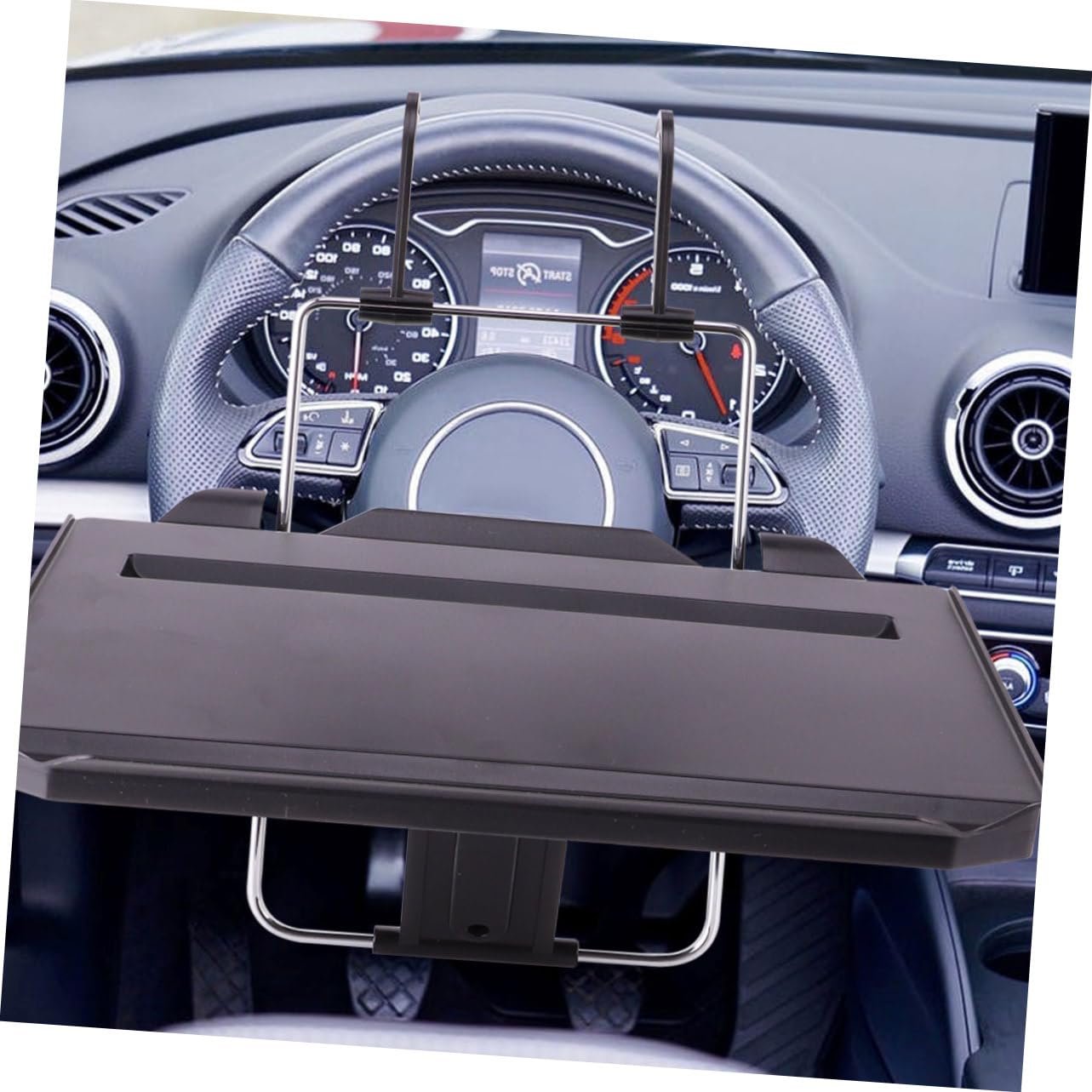 Автомобильный столик с выдвижным ящиком PC пластиковая рама прочный держатель для напитков отделение для планшета портативный органайзер для использования в автомобиле, фото №8