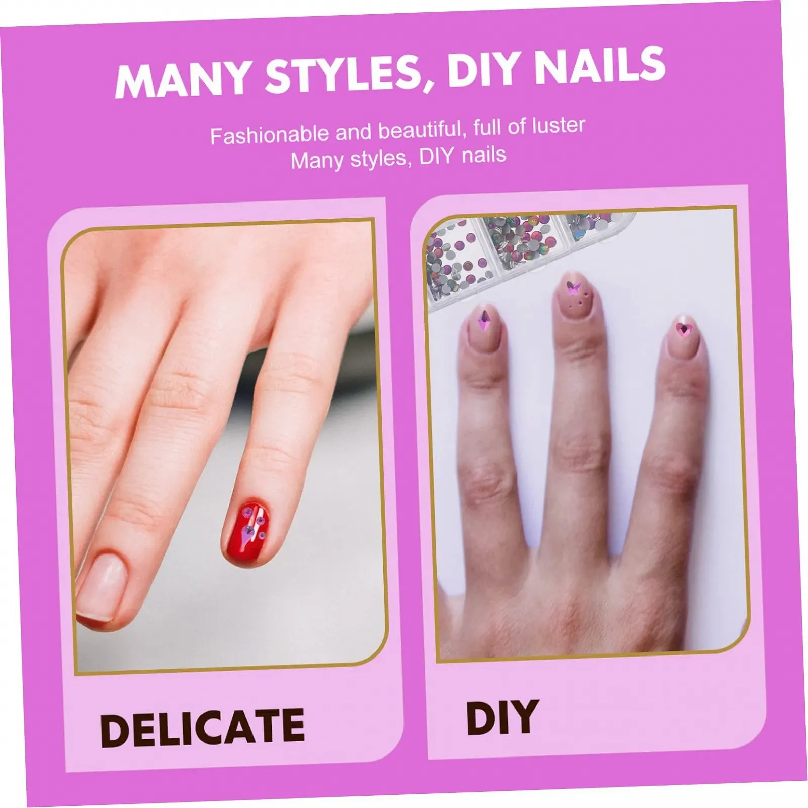 Діаманти для нігтів Healeved Смола, фото №3