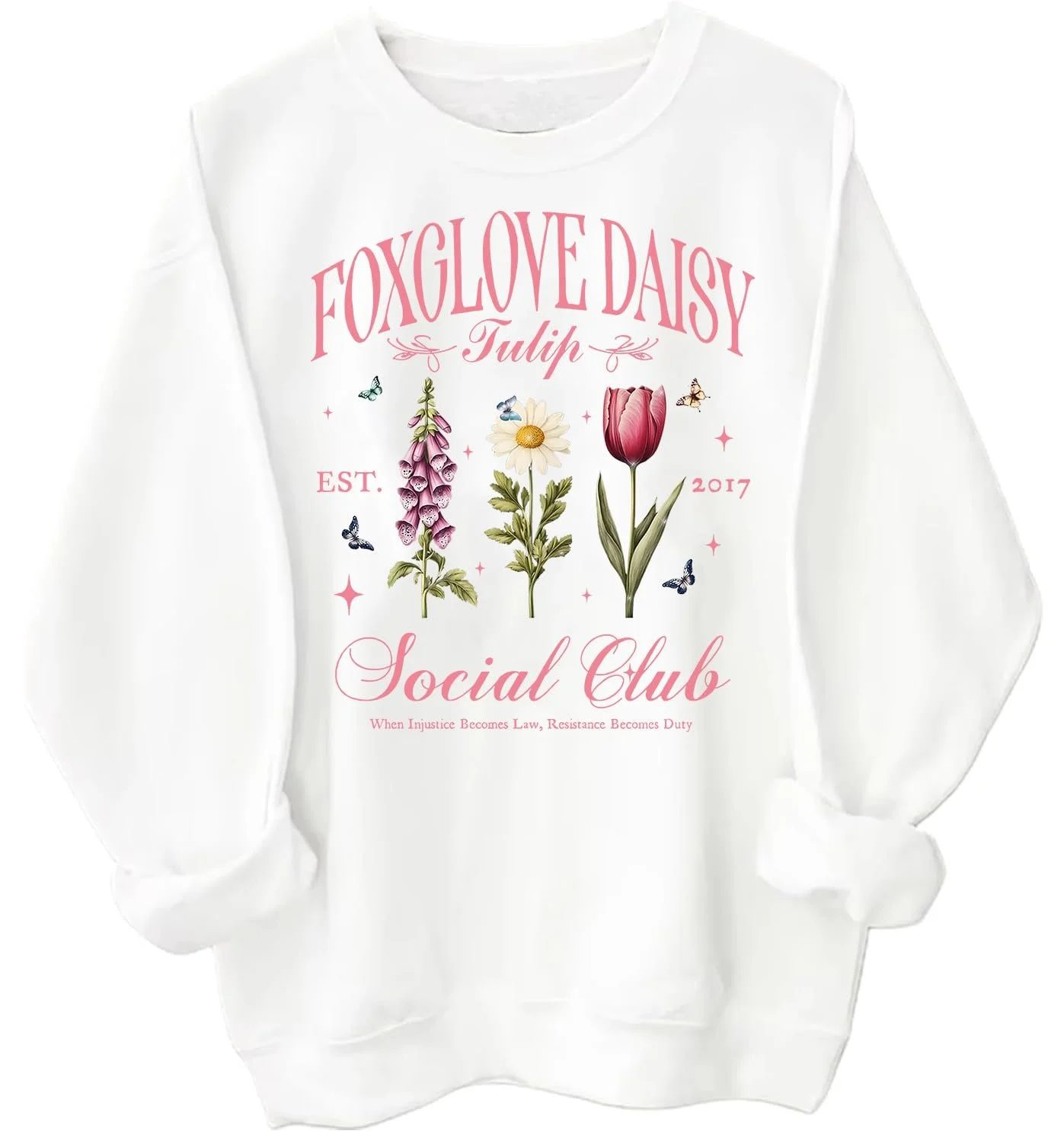 Світшот Foxglove Daisy Tulip Est 2017 Social Club, фото №1