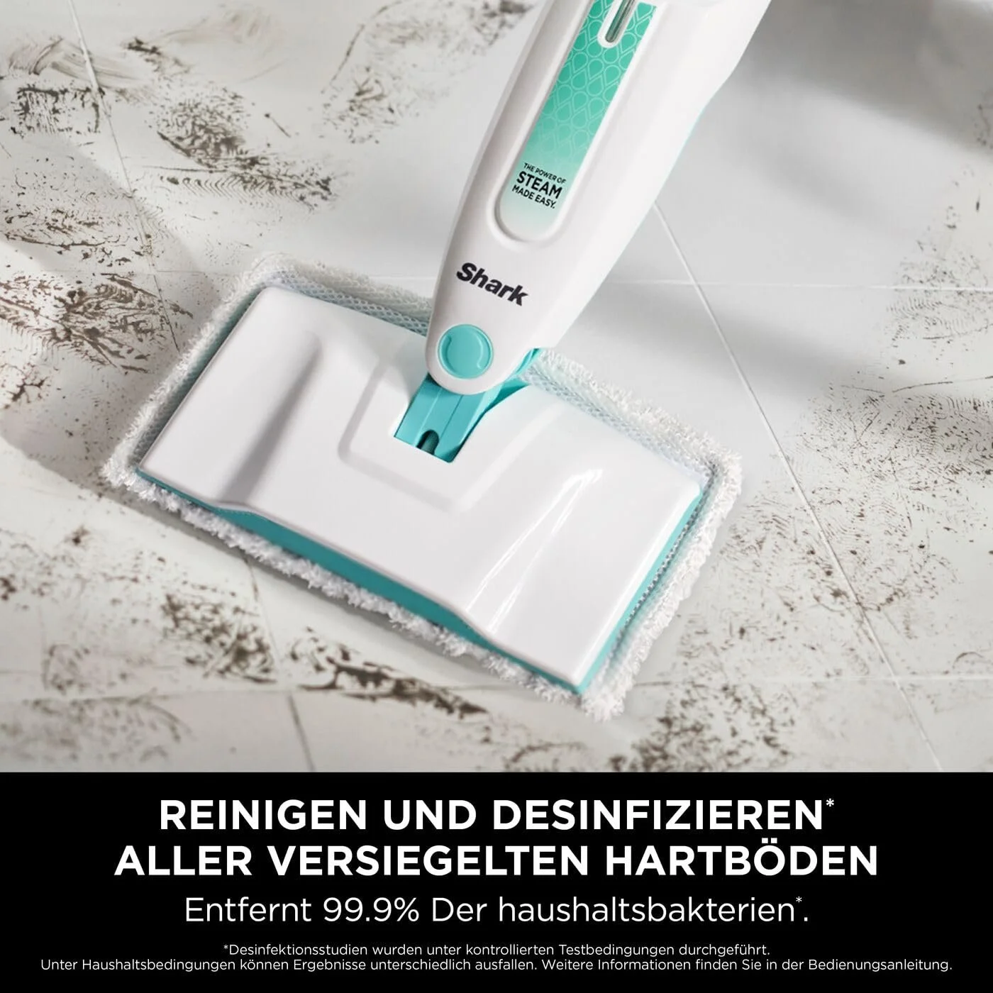 Парова швабра Shark S1000EU легка 375 мл 5.5 м кабель Білий та Зелений, фото №2