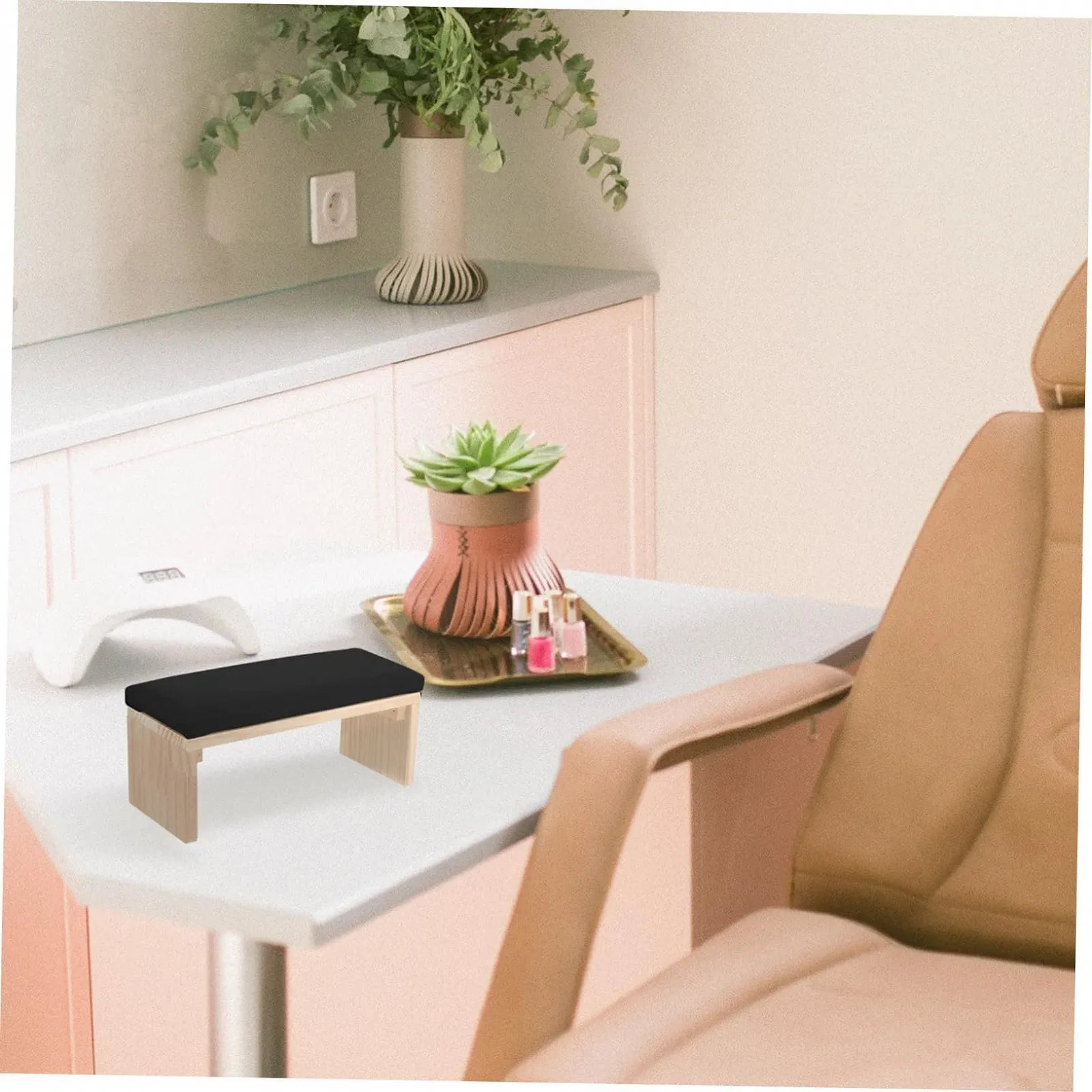 Подушка для рук майстра манікюру Дерево/Шкіра Сіра, фото №7