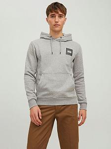 Худі JJLOCK SWEAT HOOD 12213245-Light Grey Melange SMALL Jack&Jones Сірий XXL - Фото 1