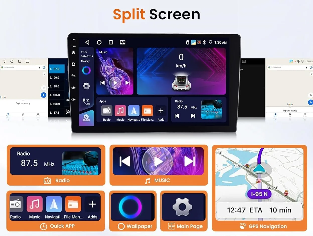 Автомагнитола Rimoody A3018H1MI2-AM23EUC211 / 9" / Сенсорная / 1/16Гб / Android 11 / Apple CarPlay / Android Auto / Bluetooth / WI-FI / GPS / USB / 2DIN, фото №6 Автомагнитола Rimoody A3018H1MI2-AM23EUC211 / 9" / Сенсорная / 1/16Гб / Android 11 / Apple CarPlay / Android Auto / Bluetooth / WI-FI / GPS / USB / 2DIN, фото №6