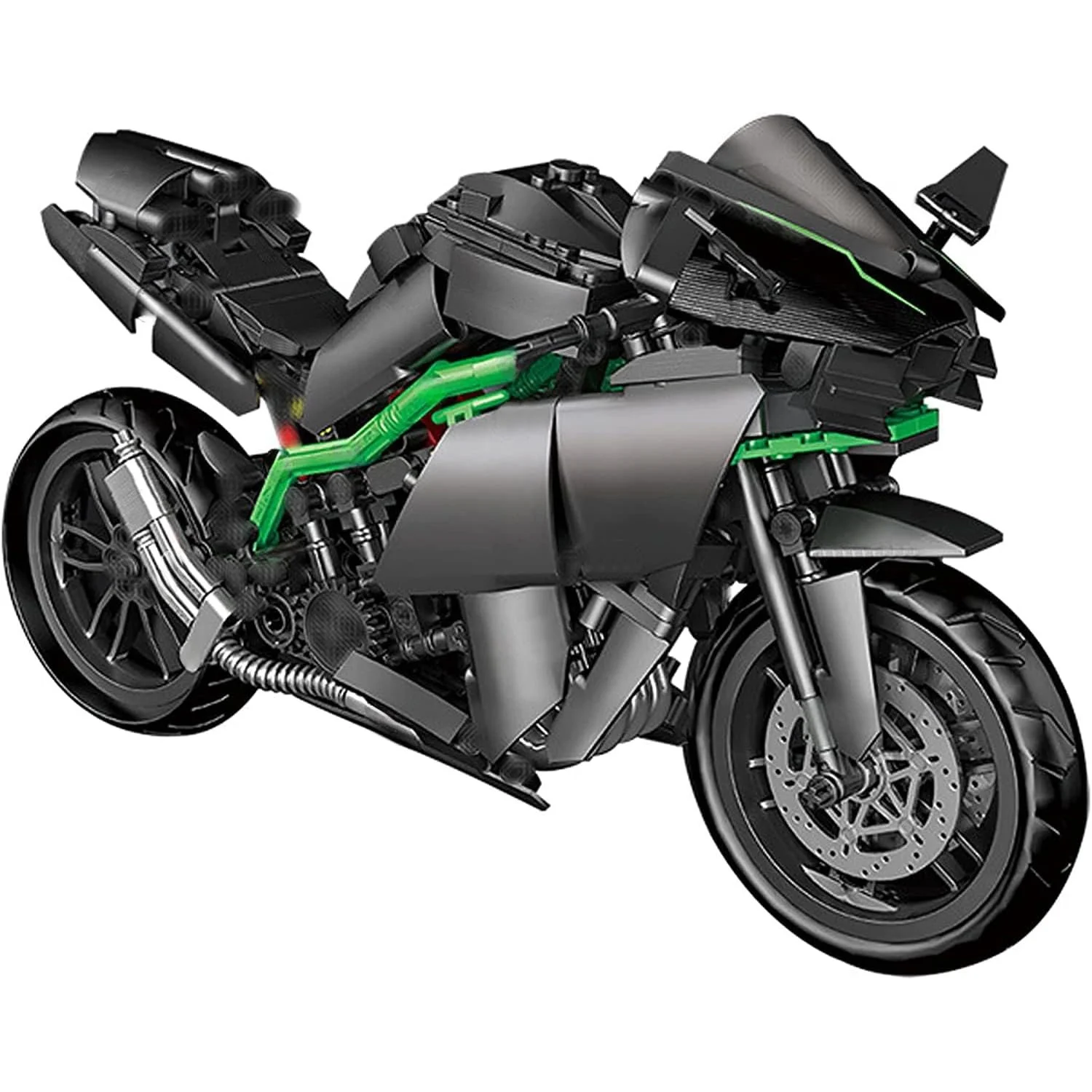 Конструктор Мотоцикл YILETKC Technik Kawasaki H2R, 888 деталей, технологичный супермотоцикл, конструктор гоночного мотоцикла, подарок для взрослых и подростков, фото №1 Конструктор Мотоцикл YILETKC Technik Kawasaki H2R, 888 деталей, технологичный супермотоцикл, конструктор гоночного мотоцикла, подарок для взрослых и подростков, фото №1