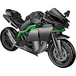 Конструктор Мотоцикл YILETKC Technik Kawasaki H2R, 888 деталей, технологичный супермотоцикл, конструктор гоночного мотоцикла, подарок для взрослых и подростков - Фото 1