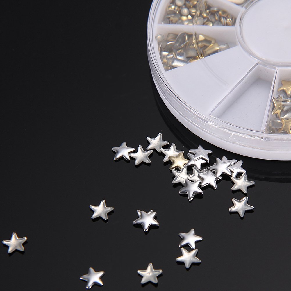 Металлические украшения для ногтей Demiawaking 3D 1200 шт, 3 типа, фото №8