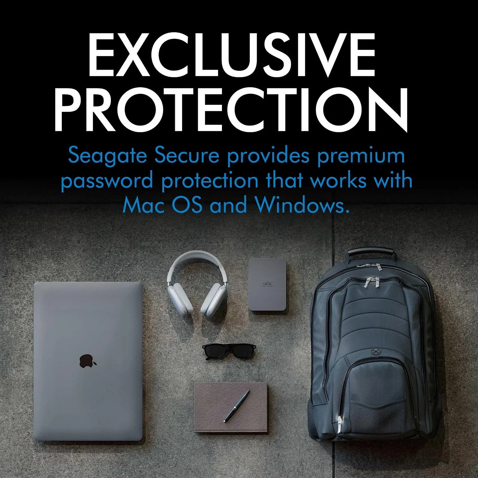 Портативний зовнішній жорсткий диск LaCie Mobile Drive Secure 4TB 2.5 дюйма PC Mac iPad iPhone, фото №3 Портативний зовнішній жорсткий диск LaCie Mobile Drive Secure 4TB 2.5 дюйма PC Mac iPad iPhone, фото №3