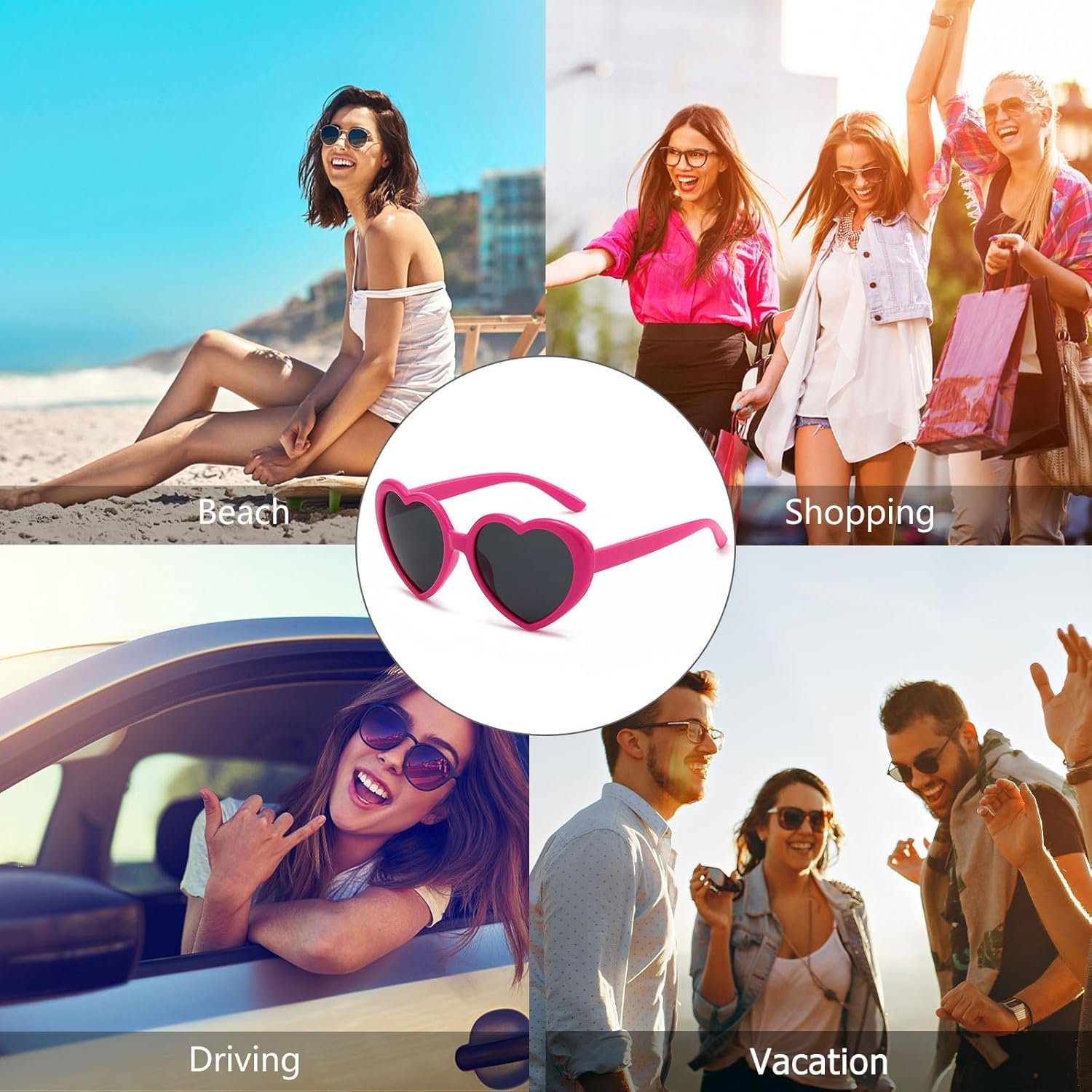 Сонцезахисні окуляри Серце YUGUOLAN Червоний, фото №5 Сонцезахисні окуляри Серце YUGUOLAN Червоний, фото №5