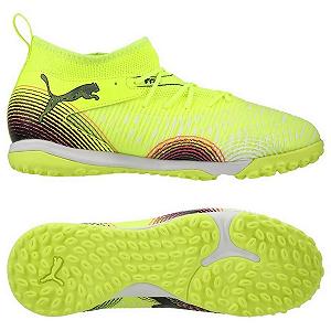 Сороконожки Puma FUTURE 8 Match TT + Mid Jr Неон размер 38 - Фото 1