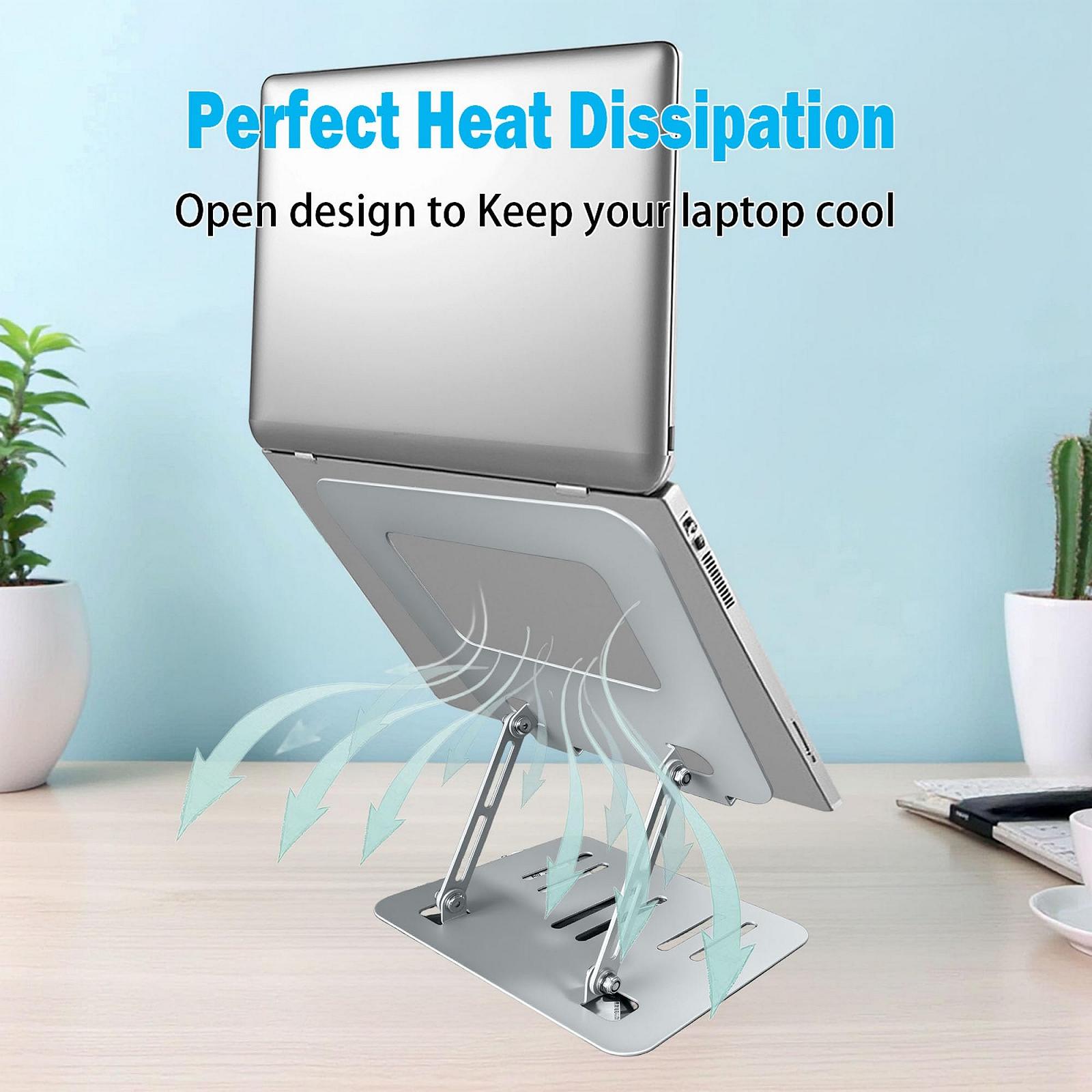 Подставка для ноутбука Металлическое основание до 15 дюймов Серебристо-серый, фото №5