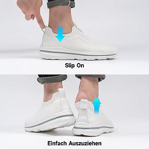 Кросівки ODCKOI Чоловічі Сліпони Сітка Дихаючі Кросівки для Бігу Зручні Кросівки для Активного Відпочинку Спортивні Легкі Кросівки для Бігу по Дорозі synthetic.ua - Фото 1