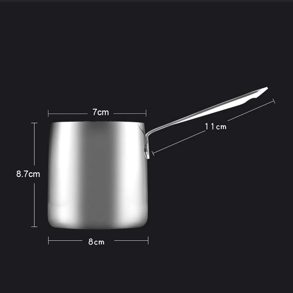 Турка з нержавіючої сталі для індукції 370 мл - Сучасна турецька кавоварка Cezve з 3-шаровою сталевою основою, фото №2